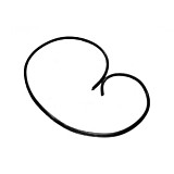 Уплотнитель задней L двери (на кузове) Chery Amulet