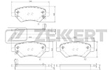 Колодки тормозные передние Chery M11 Zekkert