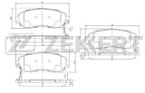 Колодки тормозные передние Haval H6 Zekkert